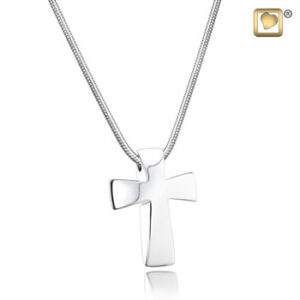 Plain Cross (Silver) Ash Pendant